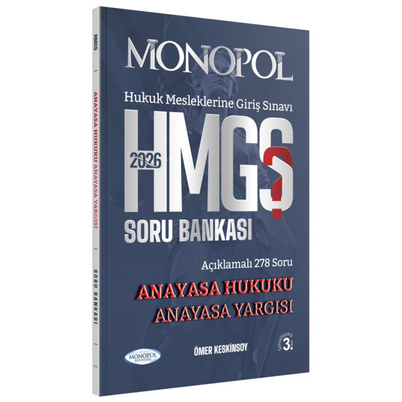 resm HMGS Anayasa Hukuku Anayasa Yargısı Soru Bankası 3. Baskı Monopol Yayınları
