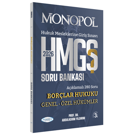 Resim HMGS Borçlar Hukuku Genel – Özel Hükümler Soru Bankası 3. Baskı Monopol Yayınları