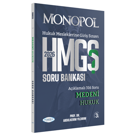 Resim HMGS Medeni Hukuk Soru Bankası 3. Baskı Monopol Yayınları