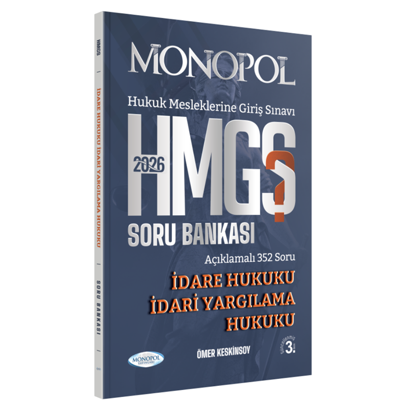 resm HMGS İdare Hukuku – İdari Yargılama Hukuku Soru Bankası 3. Baskı Monopol Yayınları