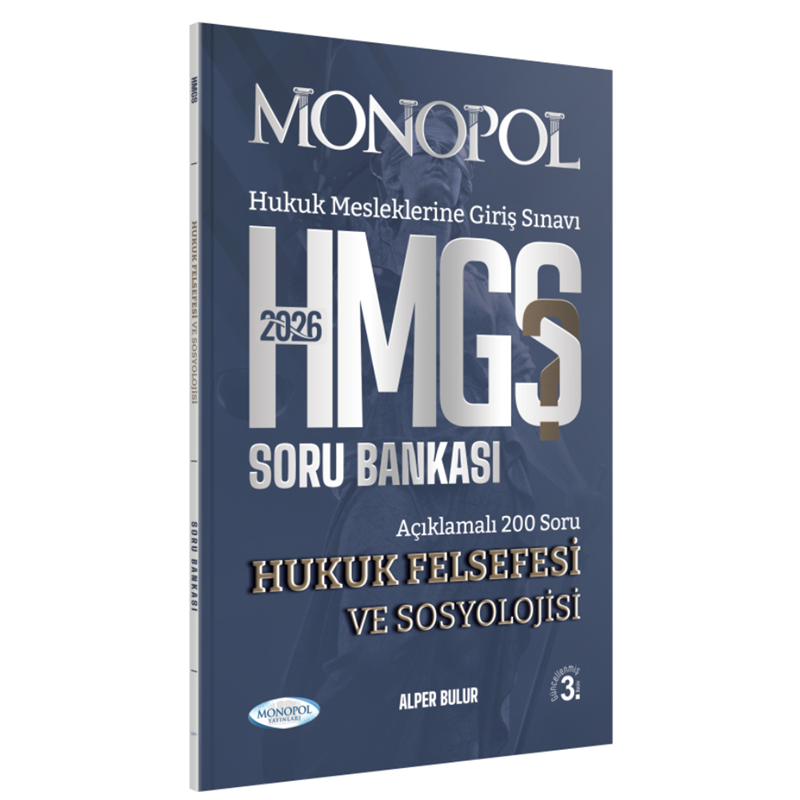 resm HMGS Hukuk Felsefesi ve Sosyolojisi Soru Bankası 3. Baskı Monopol Yayınları