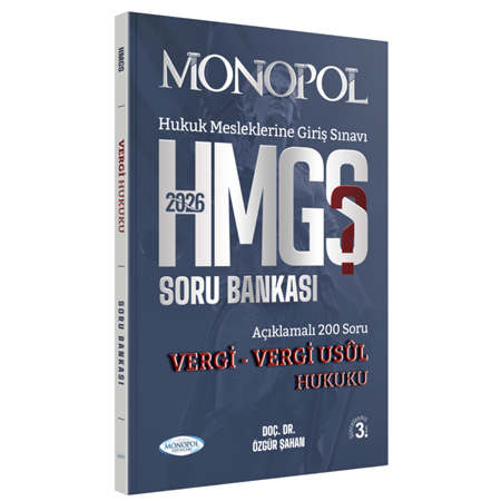 Resim HMGS Vergi Hukuku – Vergi Usul Hukuku Soru Bankası 3. Baskı Monopol Yayınları