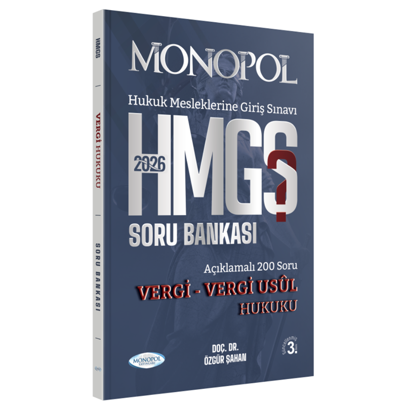 resm HMGS Vergi Hukuku – Vergi Usul Hukuku Soru Bankası 3. Baskı Monopol Yayınları