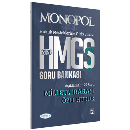 Resim HMGS Milletlerarası Özel Hukuk Soru Bankası 2. Baskı Monopol Yayınları