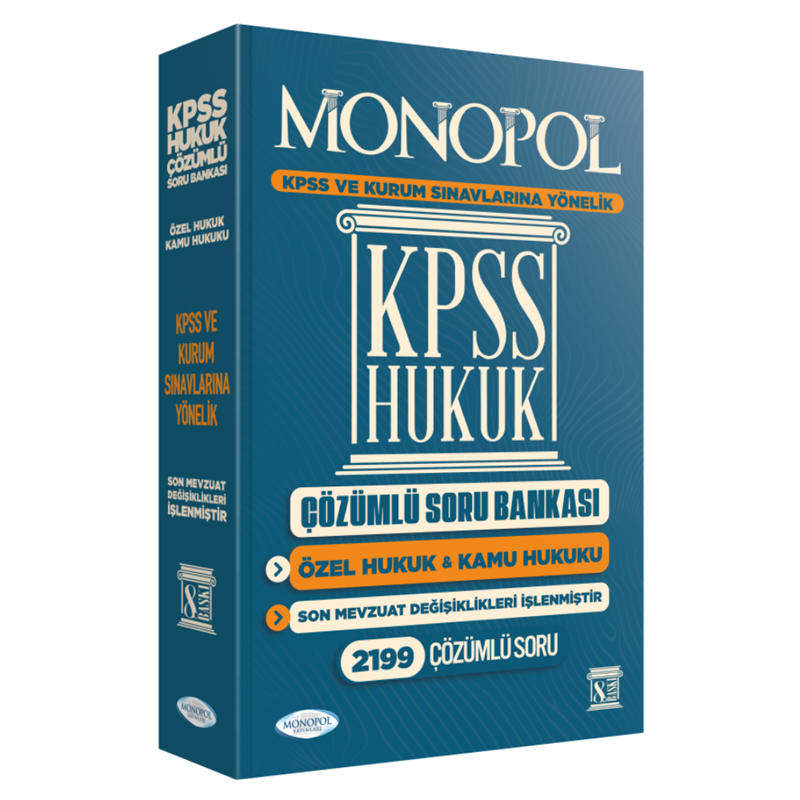 resm 2025 KPSS Hukuk Çözümlü Soru Bankası 8. Baskı Monopol Yayınları