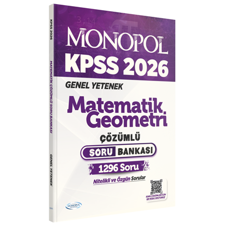 Resim 2026 KPSS Matematik Geometri Çözümlü Soru Bankası Monopol Yayınları
