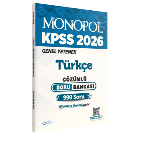 Resim 2026 KPSS Türkçe Çözümlü Soru Bankası Monopol Yayınları