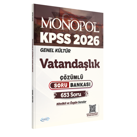 Resim 2026 KPSS Vatandaşlık Çözümlü Soru Bankası Monopol Yayınları