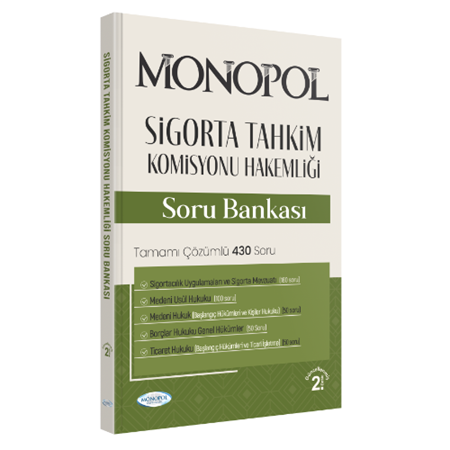 Resim Sigorta Tahkim Komisyonu Hakemliği Sınavına Hazırlık Çözümlü Soru Bankası 2. Baskı Monopol Yayınları