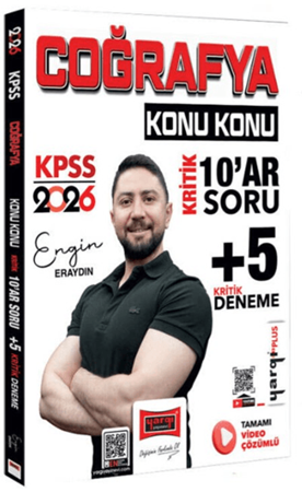 Resim 2026 KPSS Coğrafya Konu Konu Kritik 10ar Soru +5 Kritik Deneme Sınavı