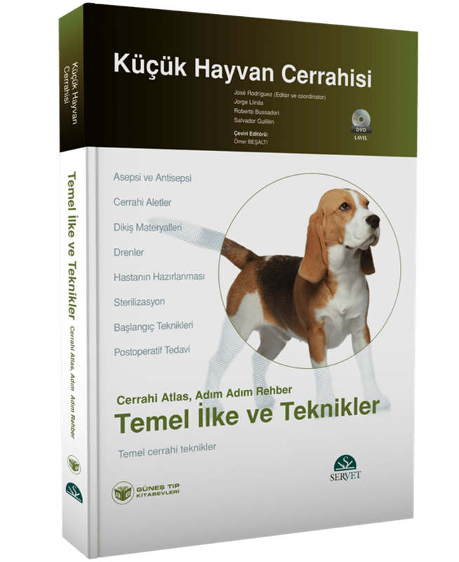 resm Küçük Hayvan Cerrahisi – Temel İlke ve Teknikler (Cerrahi Atlas, Adım Adım Rehber) Kitap + DVD