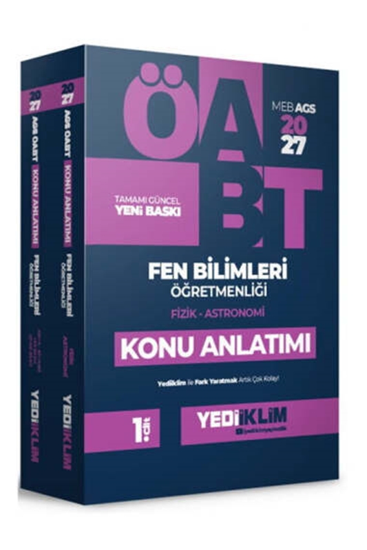 resm Yediiklim Yayınları 2027 MEB AGS ÖABT Fen Bilimleri Öğretmenliği Konu Anlatımı 2 Cilt