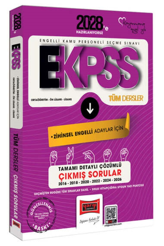 resm Yargı Yayınları 2028 EKPSS Ortaöğretim - Ön Lisans - Lisans Tüm Dersler Zihinsel Engelli Adaylar İçin Tamamı Detaylı Çözümlü 10 Yıl Çıkmış Sorular
