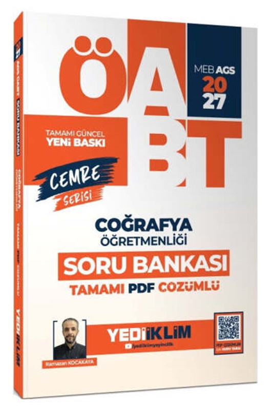 resm Yediiklim Yayınları 2027 MEB AGS ÖABT Cemre Serisi Coğrafya Öğretmenliği Tamamı Çözümlü Soru Bankası