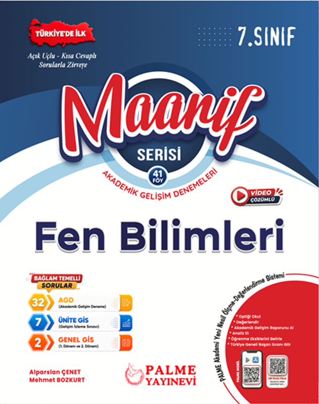 resm Palme 7.Sınıf Maarif Fen Bilimleri Akademik Gelişim Denemeleri (41 Fasikül)