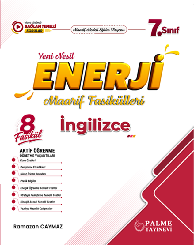 resm Palme 7.Sınıf Enerji İngilizce Yeni Nesil Maarif Fasikülleri (8 Fasikül)