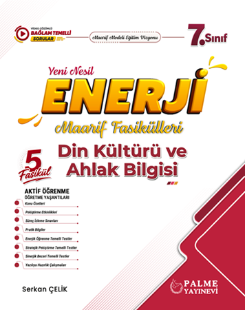 Resim Palme 7.Sınıf Enerji Din Kültürü ve Ahlak Bilgisi Yeni Nesil Maarif Fasikülleri (5 Fasikül)