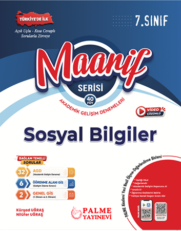 Resim Palme 7.Sınıf Maarif Sosyal Bilgiler Akademik Gelişim Deneme (40 Fasikül)