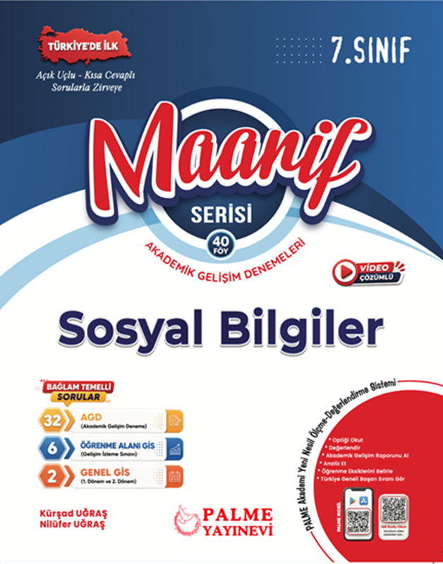resm Palme 7.Sınıf Maarif Sosyal Bilgiler Akademik Gelişim Deneme (40 Fasikül)