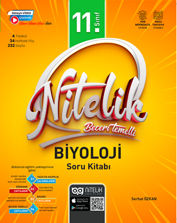 Resim Nitelik 11.Sınıf Biyoloji Soru Kitabı Beceri Temelli