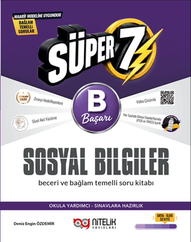 resm Nitelik 7.Sınıf (B) Süper Sosyal Bilgiler Beceri ve Bağlam Temelli Soru Kitabı