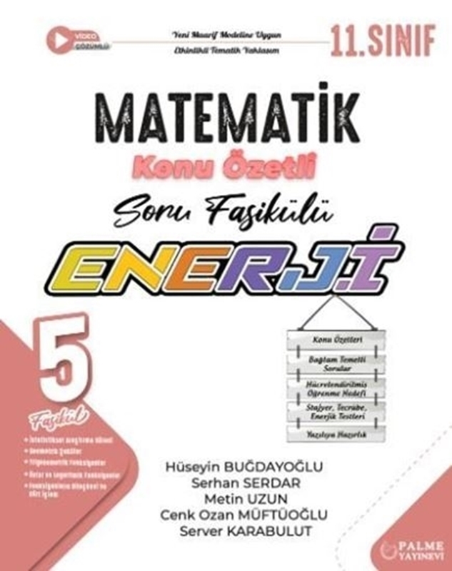 resm Palme 11.Sınıf Enerji Matematik Konu Özetli Soru Fasikülü (5 Fasikül)