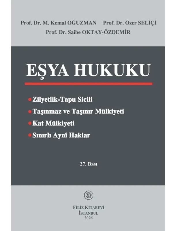 resm Eşya Hukuku (Ön Sipariş)