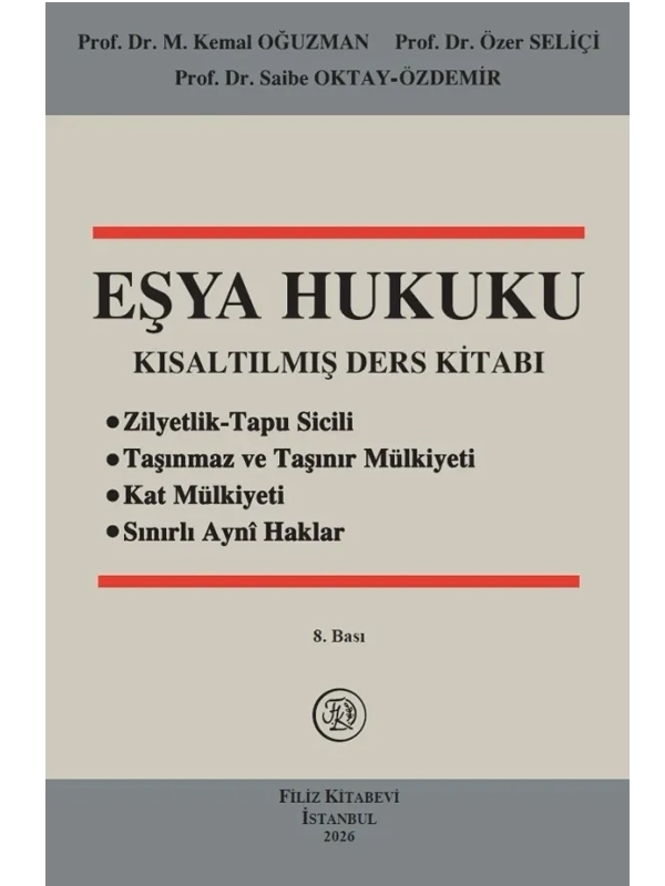 resm Eşya Hukuku Kısaltılmış Ders Kitabı (Ön Sipariş)