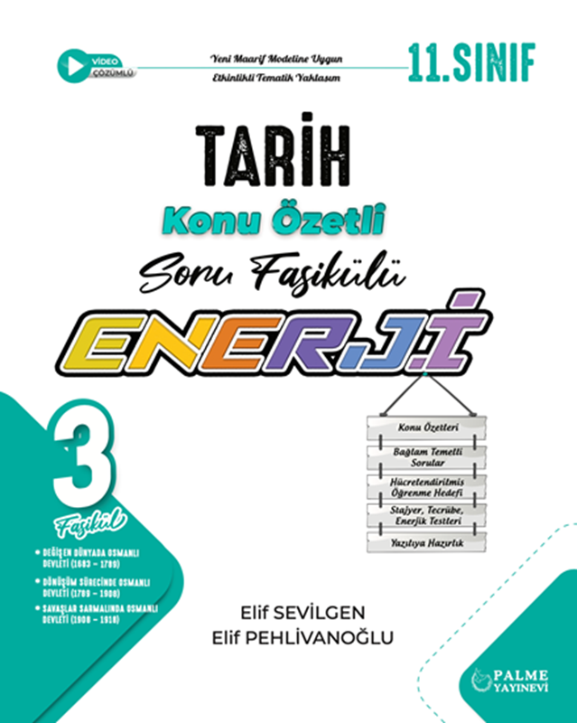 resm Palme 11.Sınıf Enerji Tarih Konu Özetli Soru Fasikülü ( 3 Fasikül) Kitabı