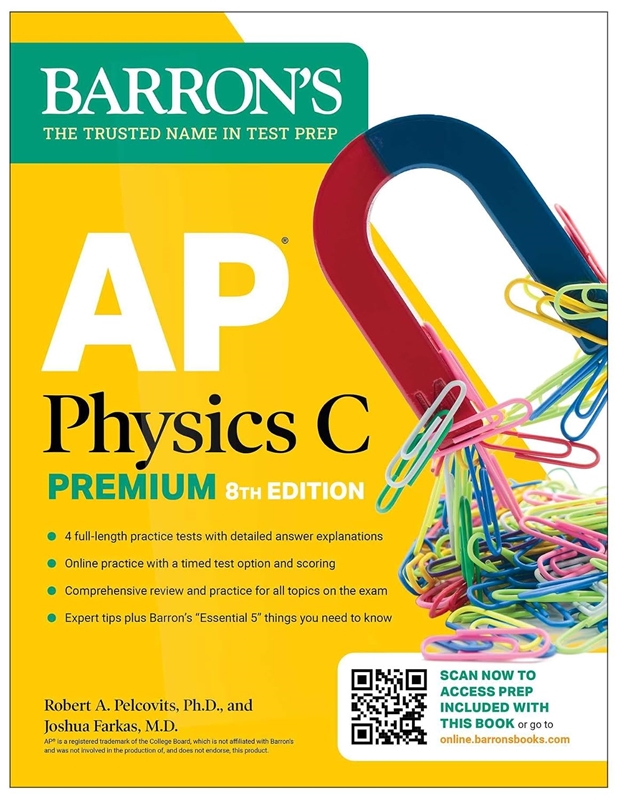 resm AP Physics C Premium, Eighth Edition: 4 Practice Tests + Comprehensive Review + Online Practice (2026)